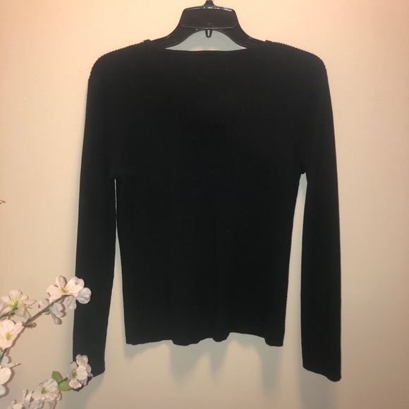 Relativity Black Sweater Top - M - Picture 2 of 3